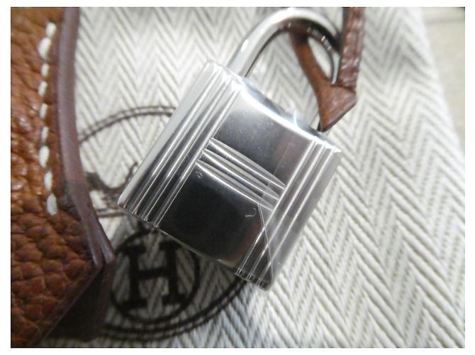 Clochette, tirante, lucchetto Hermès nuovo per borsa Hermès Kelly, Birkin Cammello - vista 3