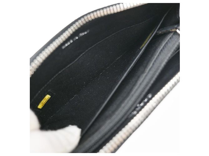 Chanel CC Charm Zip Around gestepptes Lammleder Long Schwarz - Ansicht 5