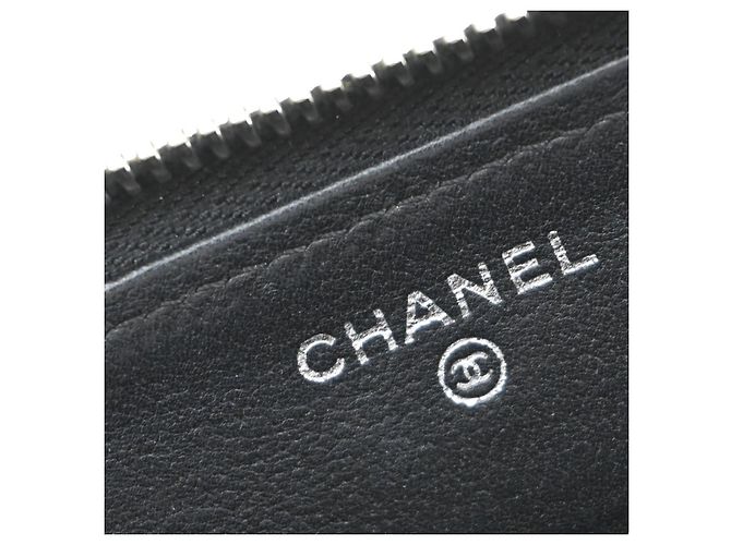Chanel CC Charm Zip Around gestepptes Lammleder Long Schwarz - Ansicht 6