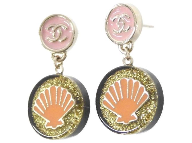 Orecchini in oro e colorati Chanel Rosa D'oro Arancione Giallo - vista 2