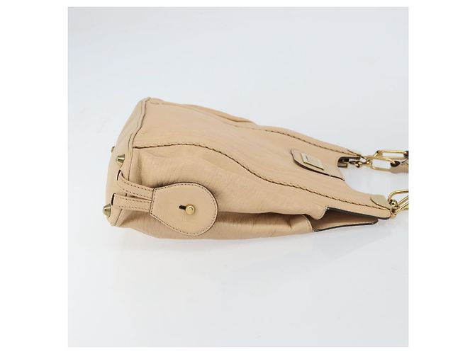 Chloé Borsa tote vintage in pelle Chloe Beige - vista 3