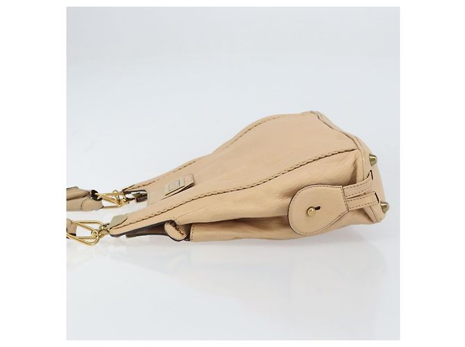 Chloé Borsa tote vintage in pelle Chloe Beige - vista 4