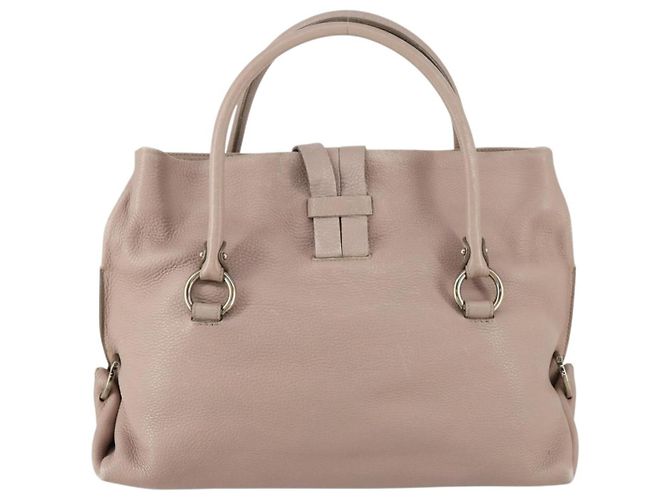 Borsa a Spalla Gancini in Pelle Salvatore Ferragamo Beige - vista 2