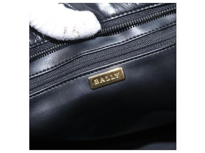 Bally Vintage Tote Bag aus gestepptem Leder Schwarz - Ansicht 6