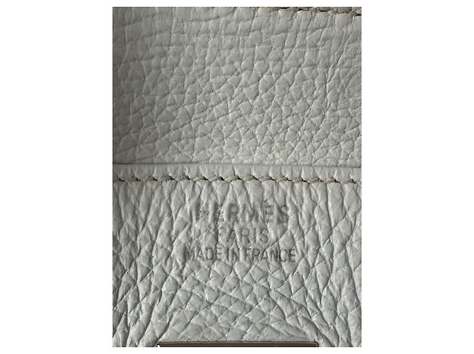 Borsa Hermès Birkin 35 in pelle Togo bianca Bianco - vista 4