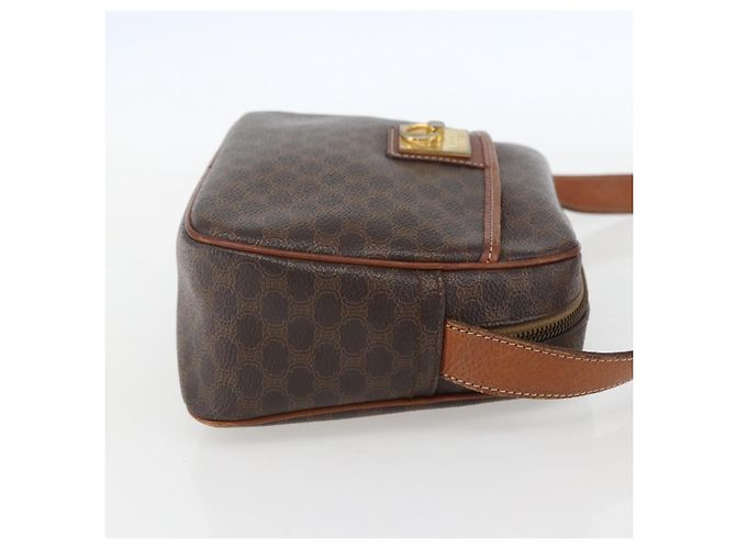 Céline Celine Vintage Macadam Schultertasche aus Canvas und Leder Braun - Ansicht 4