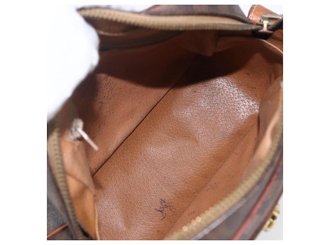 Céline Celine Vintage Macadam Schultertasche aus Canvas und Leder Braun - Ansicht 5