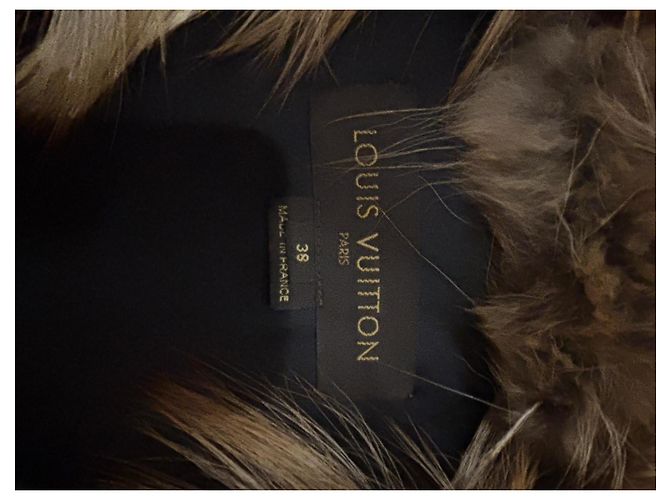Chaleco Louis Vuitton de visón negro y piel de zorro marrón - vista 5