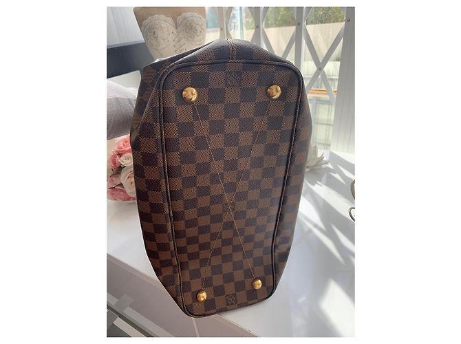 Borsa Louis Vuitton Damier Ebene Ascot Castagno - vista 10