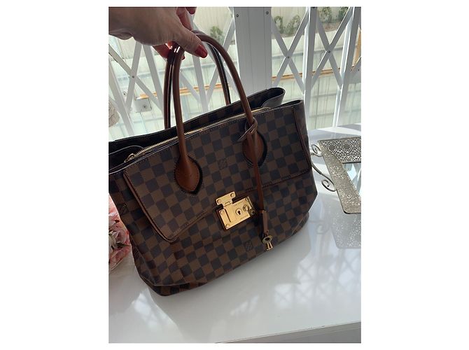 Borsa Louis Vuitton Damier Ebene Ascot Castagno - vista 2