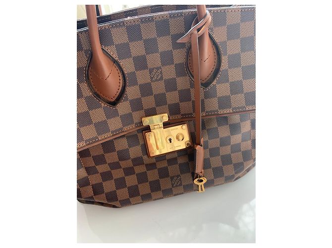 Borsa Louis Vuitton Damier Ebene Ascot Castagno - vista 3
