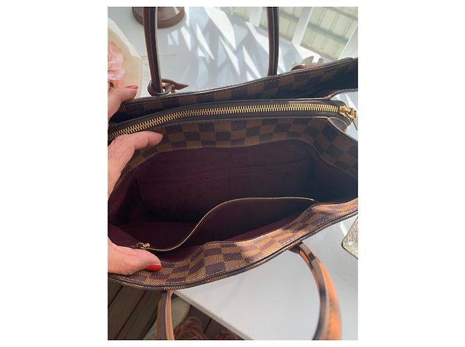 Borsa Louis Vuitton Damier Ebene Ascot Castagno - vista 5
