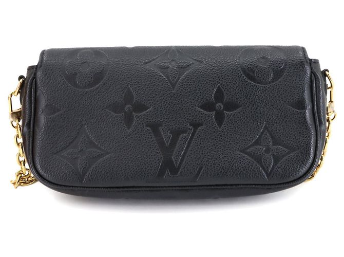 Borsa a Spalla Louis Vuitton Monogram Empreinte Wallet on Chain Ivy Nero - vista 3