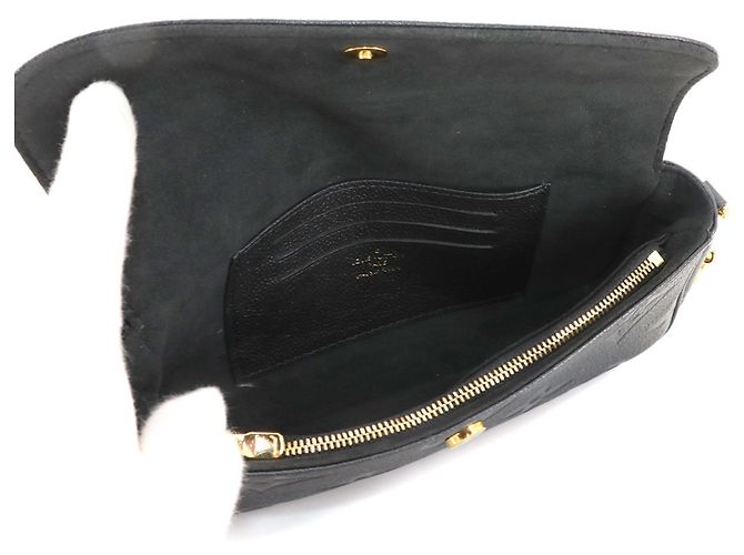 Borsa a Spalla Louis Vuitton Monogram Empreinte Wallet on Chain Ivy Nero - vista 7
