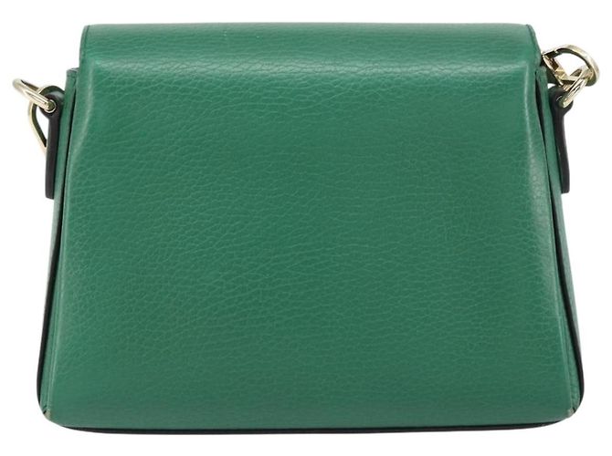 Gucci Interlocking Chain Leather Small Verde - vista 2