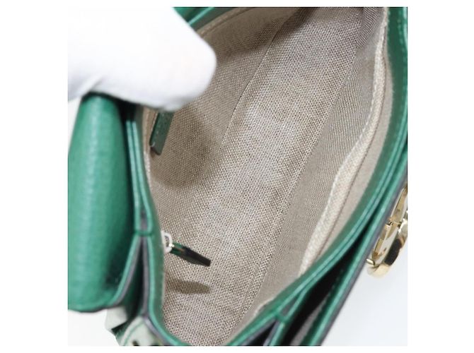 Gucci Interlocking Chain Leather Small Verde - vista 5