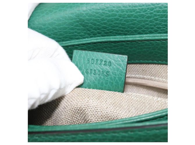 Gucci Interlocking Chain Leather Small Verde - vista 7
