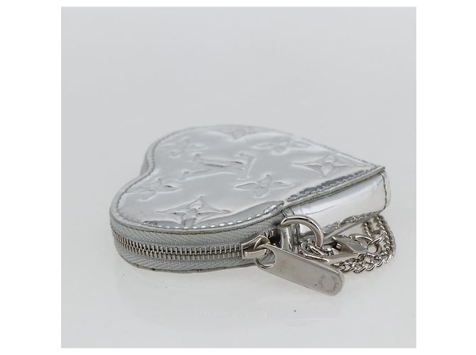Monedero en forma de corazón Louis Vuitton Monogram Miroir PVC Plata - vista 4