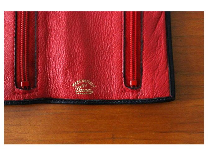 Gucci Custodia da viaggio per gioielli in pelle blu navy - vista 4