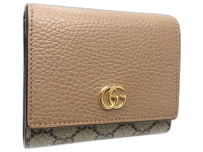 Billetera bi-fold Double G de GUCCI en beige - vista 2