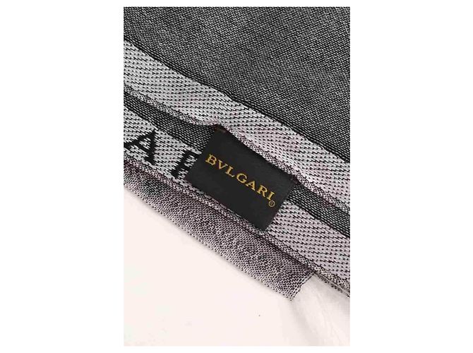 Bulgari Cachecol cinza de cashmere - vista 4