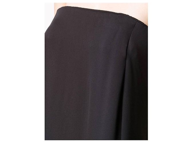 Schwarzes Seidenlangkleid Gianfranco Ferré - Ansicht 5