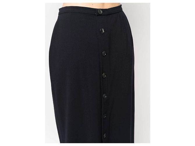 Falda larga azul oscuro Chanel Burdeos - vista 5