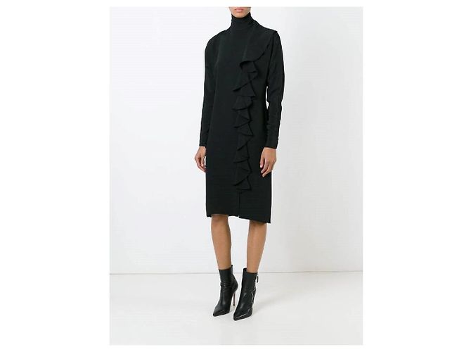 Abito in seta nera Guy Laroche Nero - vista 2