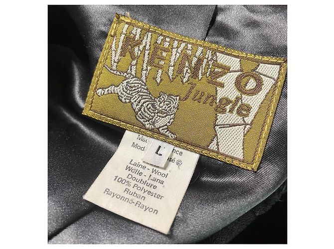 Blazer corto de lana negra Kenzo Negro - vista 6
