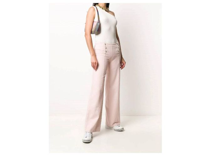 Chanel Rosa Denim Weite Beinform Jeans - 2000er Pink - Ansicht 2