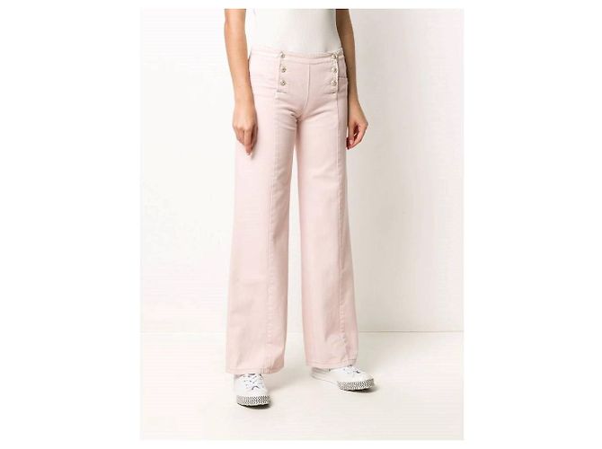 Chanel Rosa Denim Weite Beinform Jeans - 2000er Pink - Ansicht 4