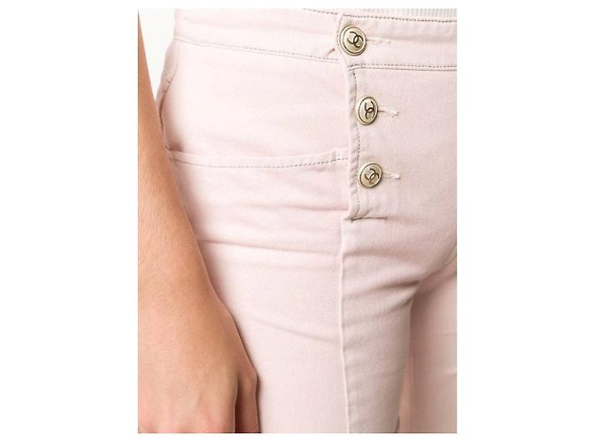 Chanel Rosa Denim Weite Beinform Jeans - 2000er Pink - Ansicht 5