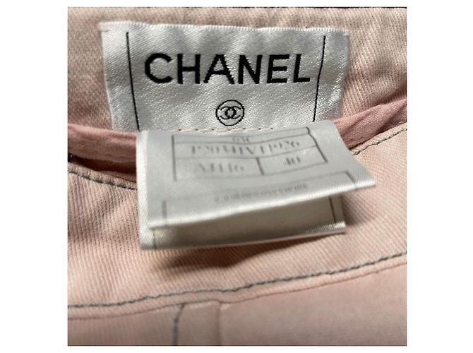 Chanel Rosa Denim Weite Beinform Jeans - 2000er Pink - Ansicht 6