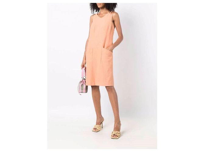 Chanel Pfirsichorange Kleid Angeln - Ansicht 2