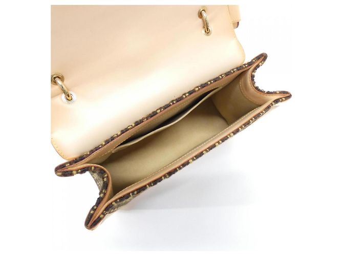 Borsa a mano con zip in tweed Monogram Louis Vuitton M92821 Marrone - vista 9