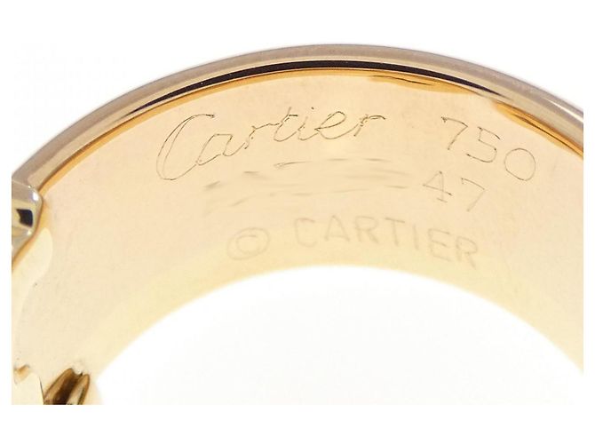 Anello Cartier 2C in oro tricolore 18K - vista 3
