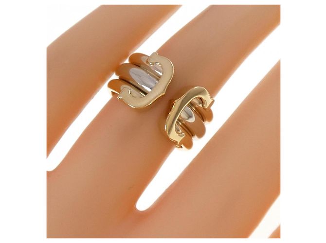 Anello Cartier 2C in oro tricolore 18K - vista 4