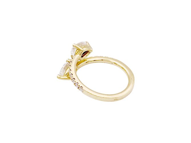 Autre Marque Anello incrociato, oro giallo, diamanti a forma di pera e brillanti. - vista 4