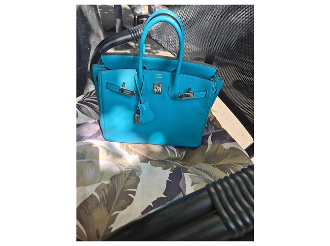 Hermès Birkin 25 Blue Leather - view 12
