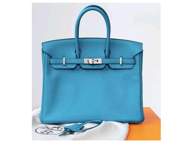 Hermès Birkin 25 Blue Leather - view 2