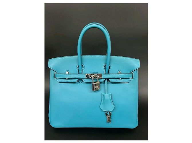 Hermès Birkin 25 Blue Leather - view 3