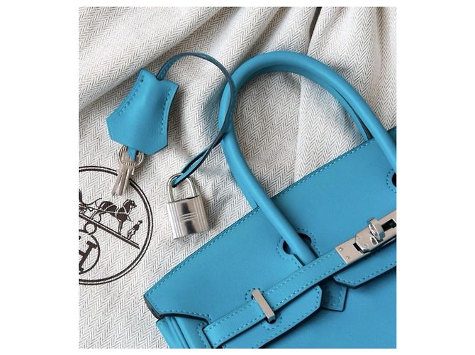 Hermès Birkin 25 Blue Leather - view 4
