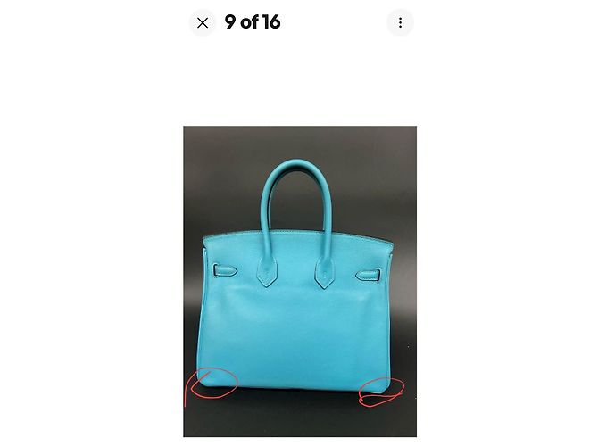 Hermès Birkin 25 Blue Leather - view 8