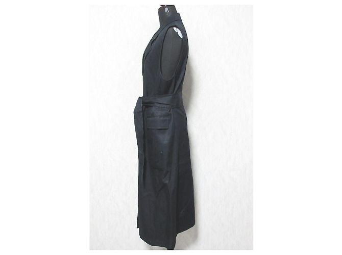 Autre Marque BEAUTY&YOUTH UNITED ARROWS Chaleco Largo de Algodón Negro - vista 3