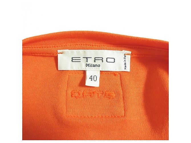 Autre Marque T-shirt a maniche corte con scollo a V Etro Arancione - vista 5