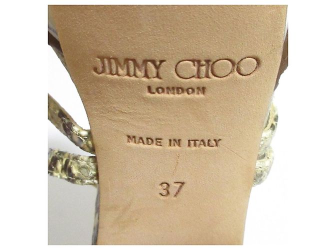 JIMMY CHOO Python High Heel Sandalen Braun Beige - Ansicht 10