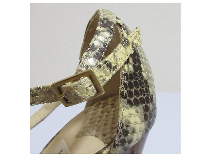 JIMMY CHOO Python High Heel Sandalen Braun Beige - Ansicht 11