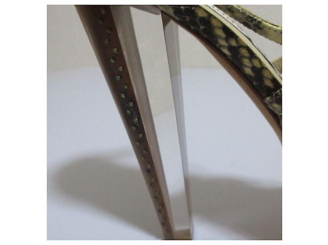 JIMMY CHOO Python High Heel Sandalen Braun Beige - Ansicht 16