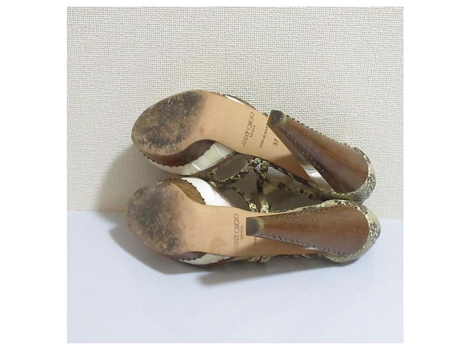 JIMMY CHOO Python High Heel Sandalen Braun Beige - Ansicht 9