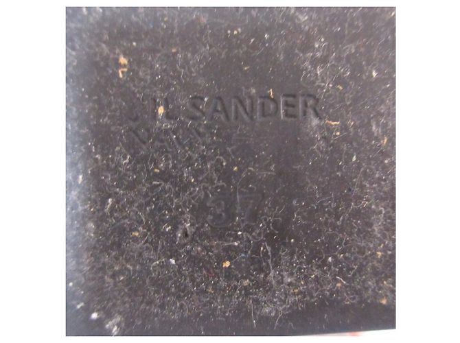Jil Sander Navy Schnürsandalen aus Rissleder - Ansicht 7